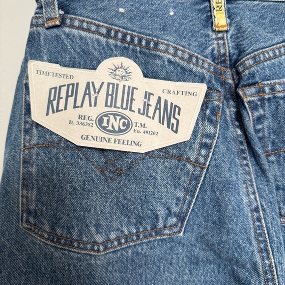 NWT VTG REPLAY Women's Blue Jeans Italian coastal cowgirl western cottage 26 - Picture 9 of 10